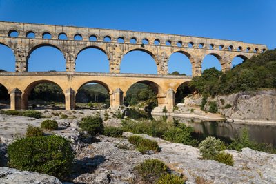 Pont du Gard, Roman aqueduct, France by Unbekannt Unbekannt